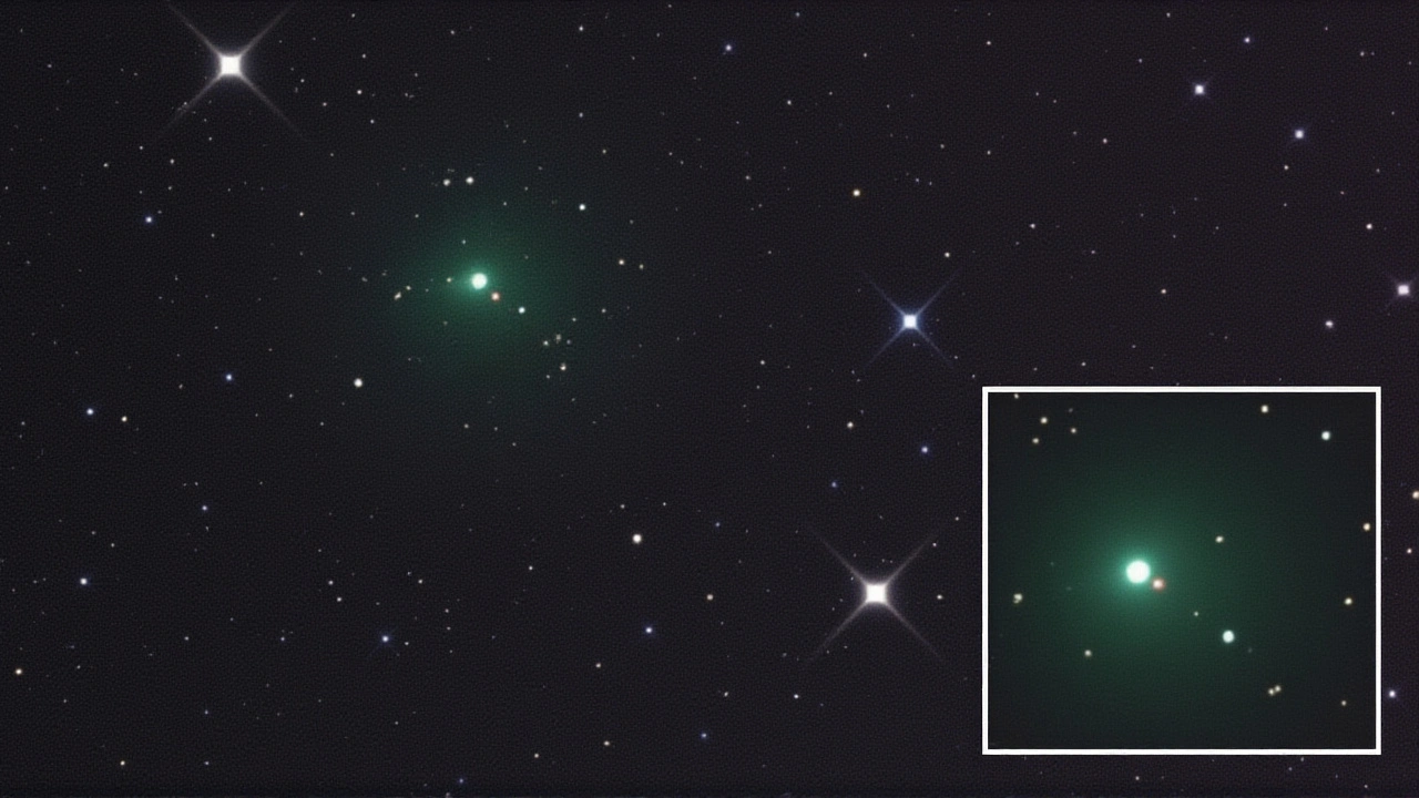 Cometa 3I/ATLAS ganha tom verde surpreendente em foto durante eclipse lunar